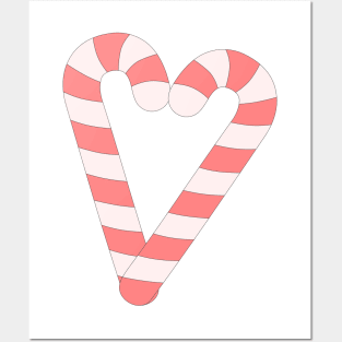 Candy Cane Heart Posters and Art